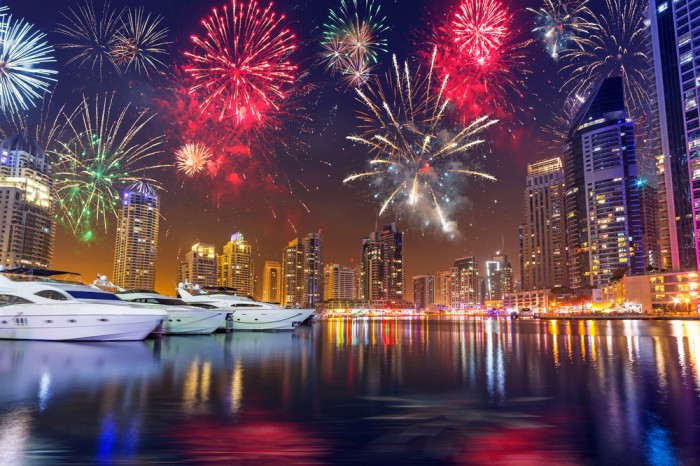 Dhow cruise fireworks